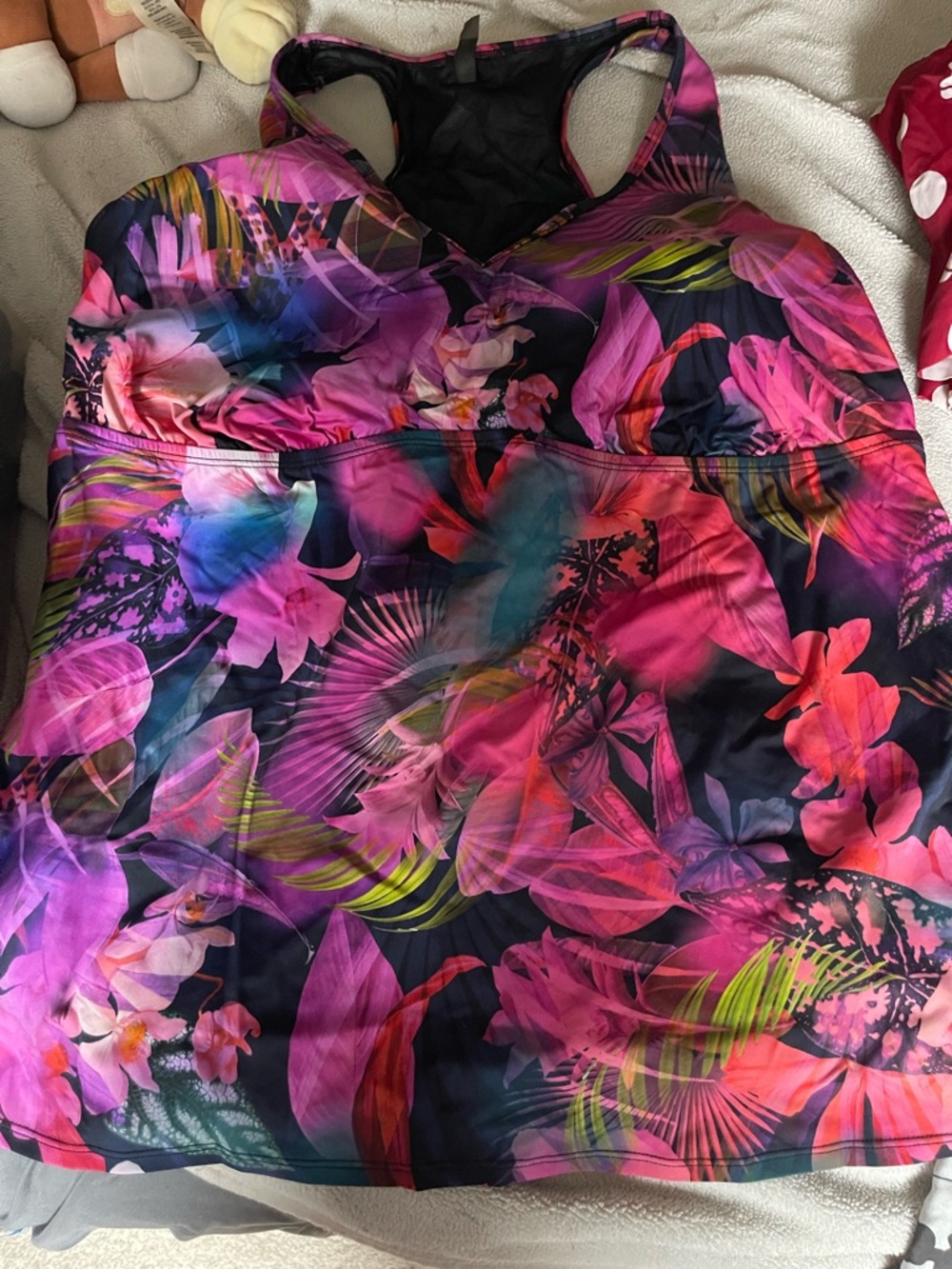 Torrid Vibrant Tropical Floral Tankini Top - Pink & Purple
